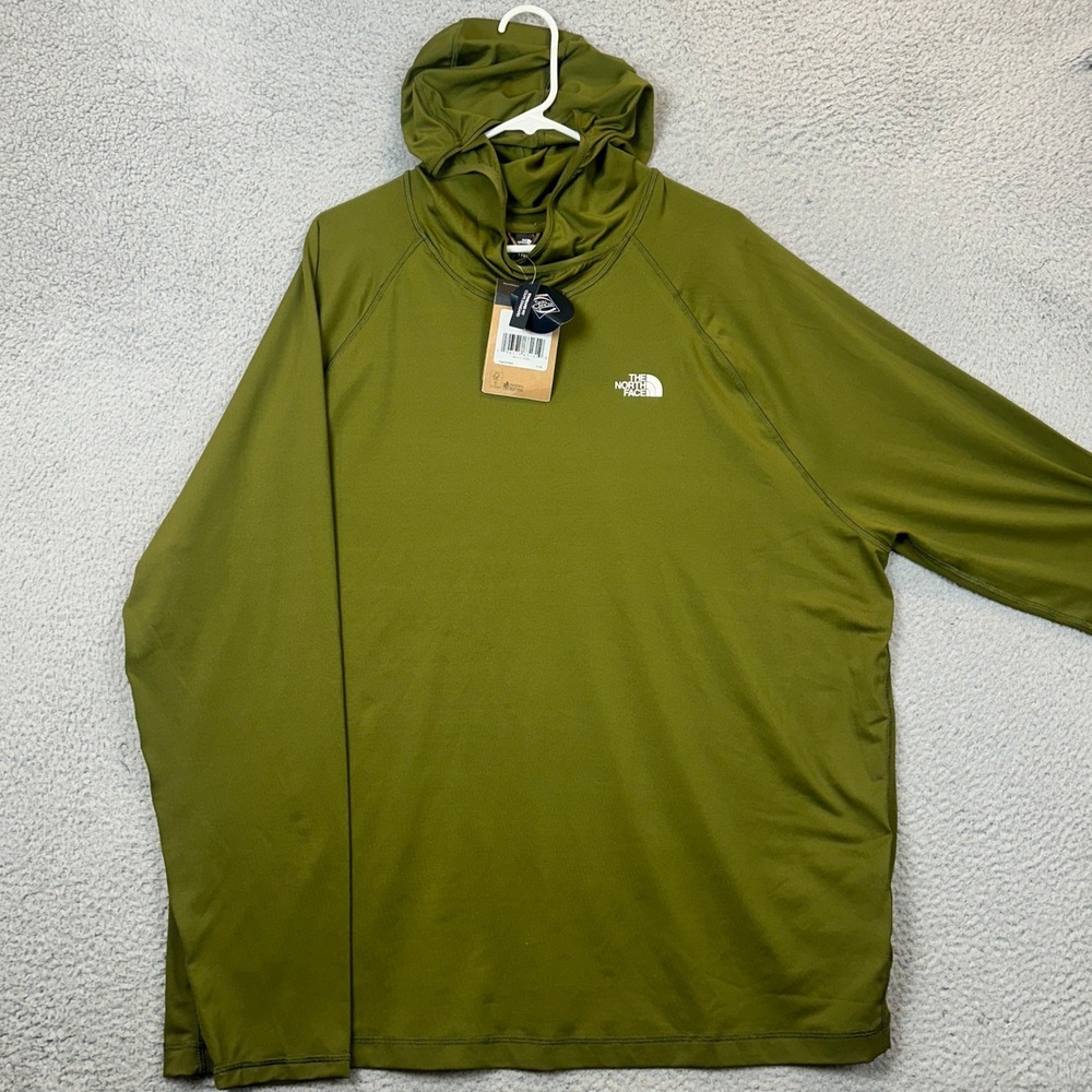 NEW The North Face Hoodie Men 2XL Standard Fit Green Performance Active Pullover